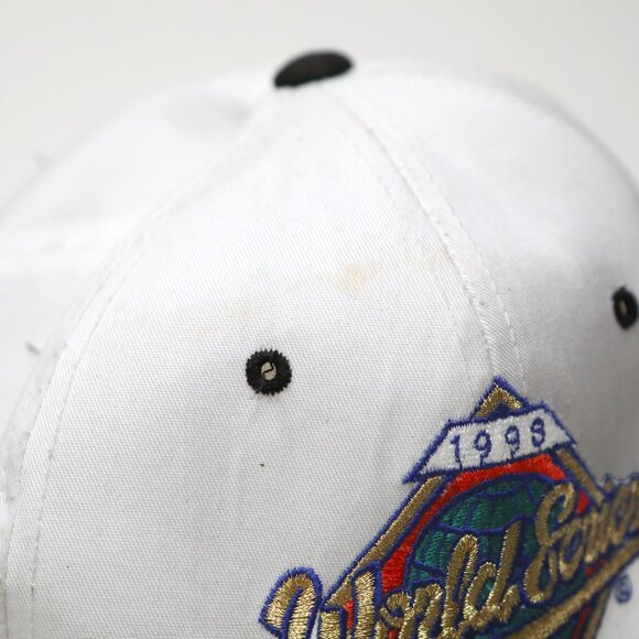 Vintage 90s Starter 1998 World Series Hat Baseball Snapback Cap White Black Kore - Picture 9 of 16